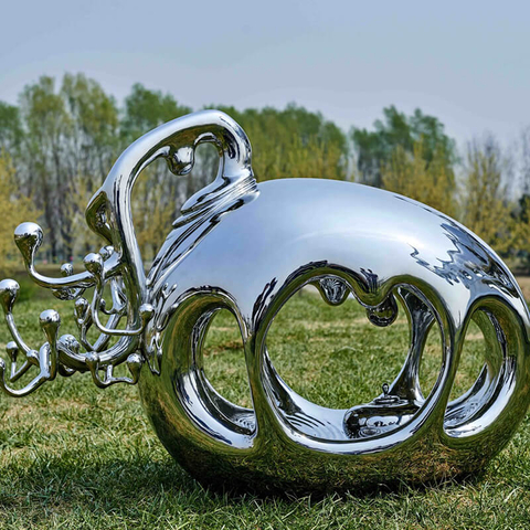 Bain de sculpture en acier inoxydable poli miroir dans l'étoile