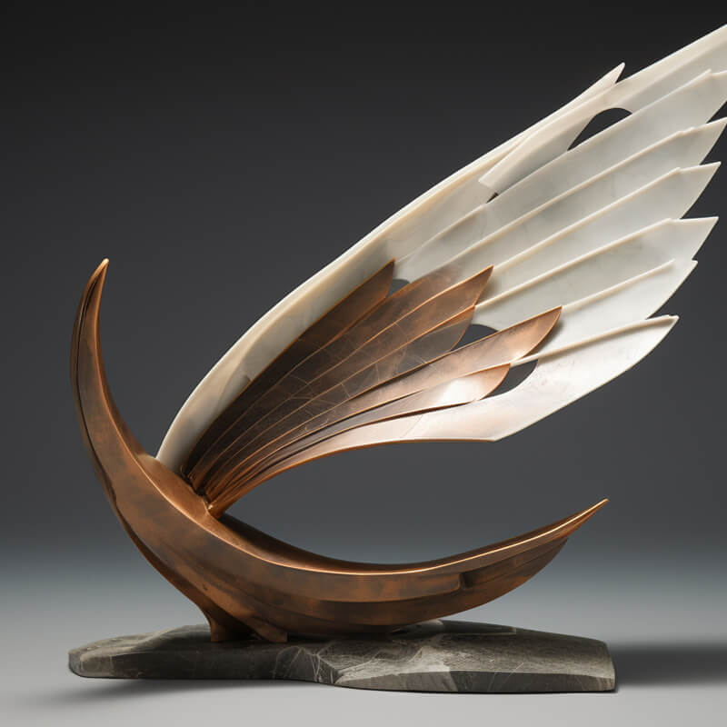Ornement de sculpture en métal décoratif pour la maison