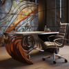 Meubles de bureau d'art en acier inoxydable