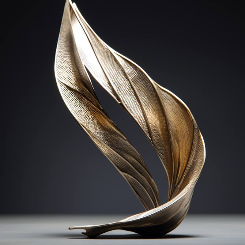 Ornement de sculpture en forme de feuille