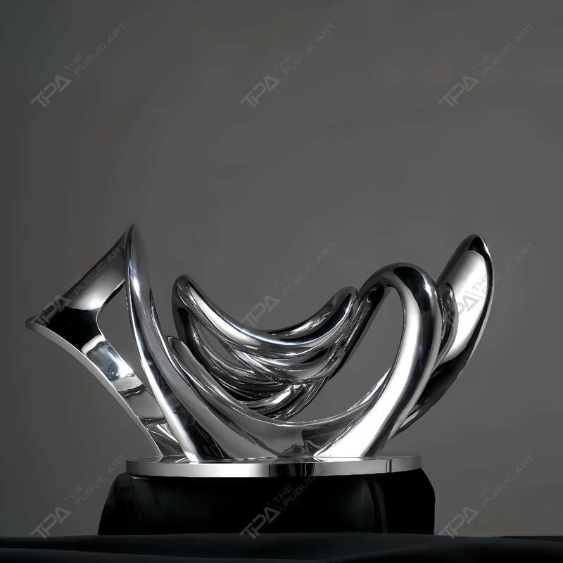 Rassemblement de sculptures en acier inoxydable