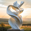 Sculpture Urbaine Inox Voile Blanc