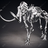 Sculpture de squelette d'éléphant en acier inoxydable