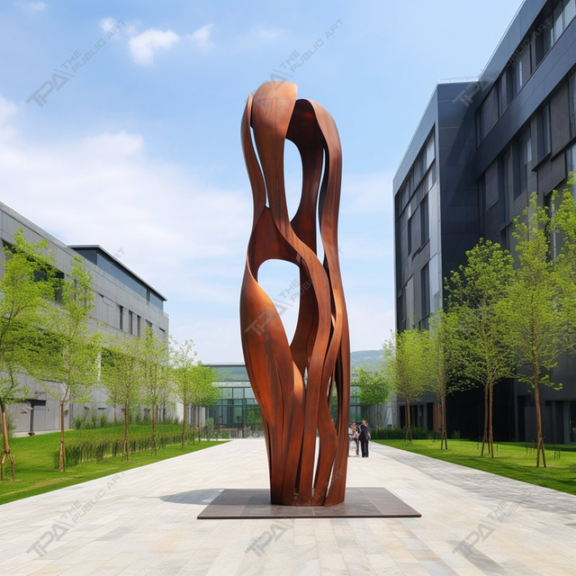Sculpture en acier Corten pour la décoration urbaine