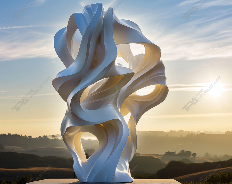 sculpture en voile de métal