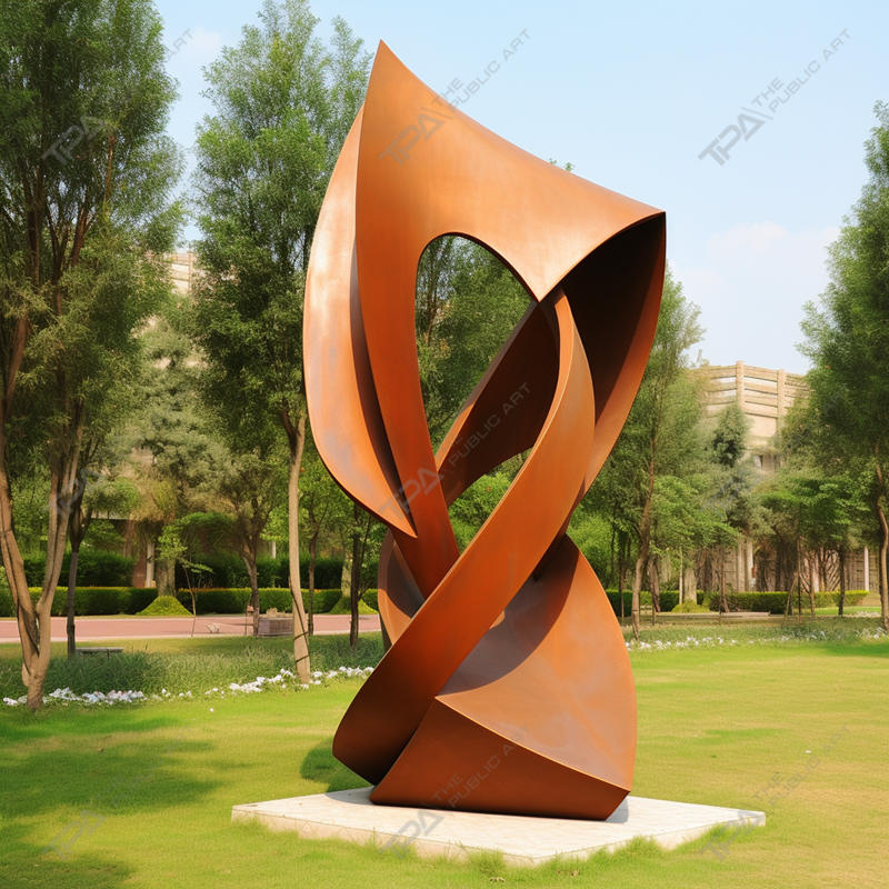 Sculpture en acier Corten pour la décoration urbaine