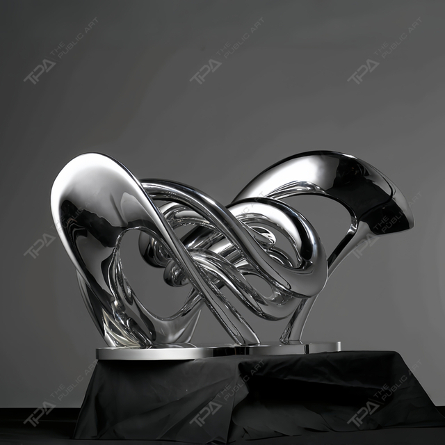 Rassemblement de sculptures en acier inoxydable