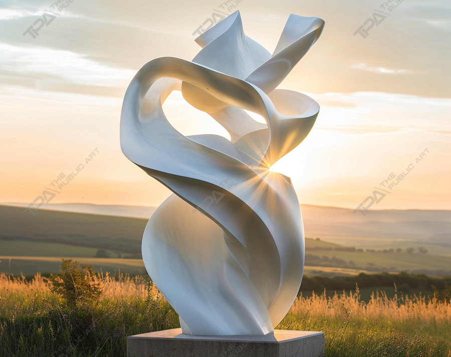 voile de sculpture urbaine en acier sur mesure