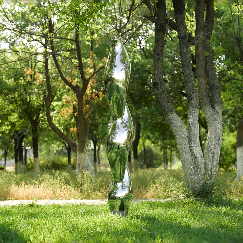 Grand chant de sculpture extérieure en acier inoxydable