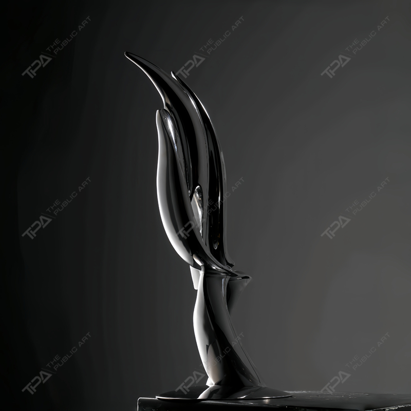 Sculpture en acier inoxydable commandée 