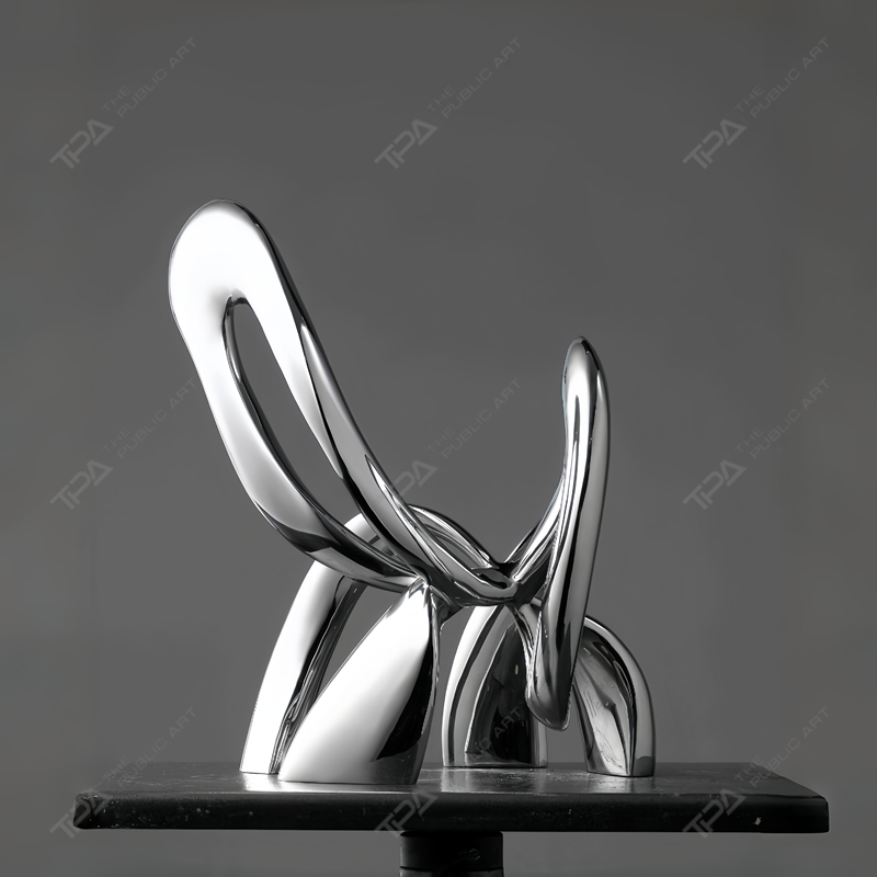 Sculpture en acier inoxydable Fleurs comme un rêve