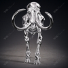 Sculpture de squelette d'éléphant en acier inoxydable