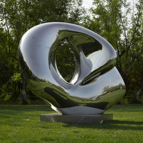 Cercle de sculpture en acier inoxydable