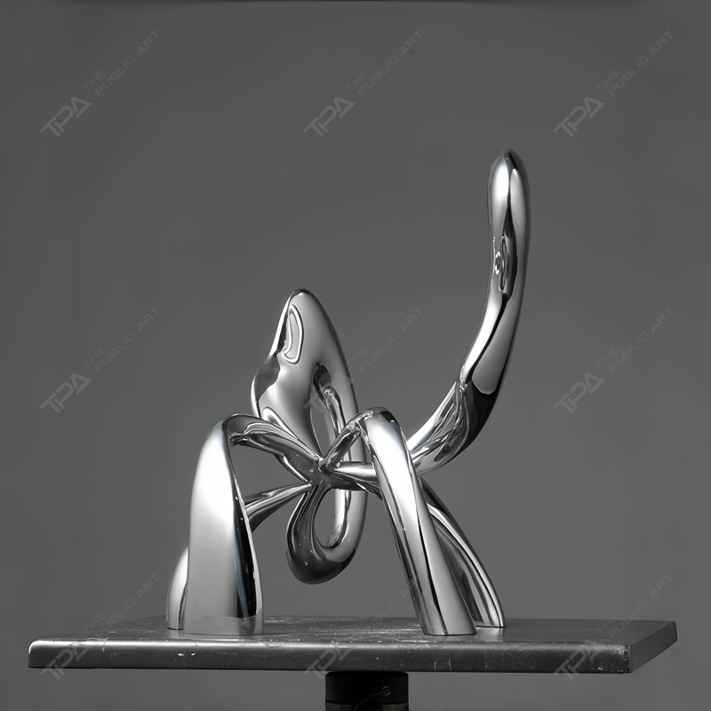 Sculpture en acier inoxydable Fleurs comme un rêve