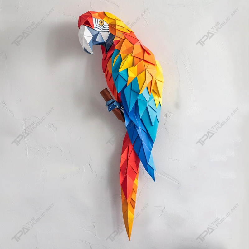 Perroquet de sculpture animale en origami