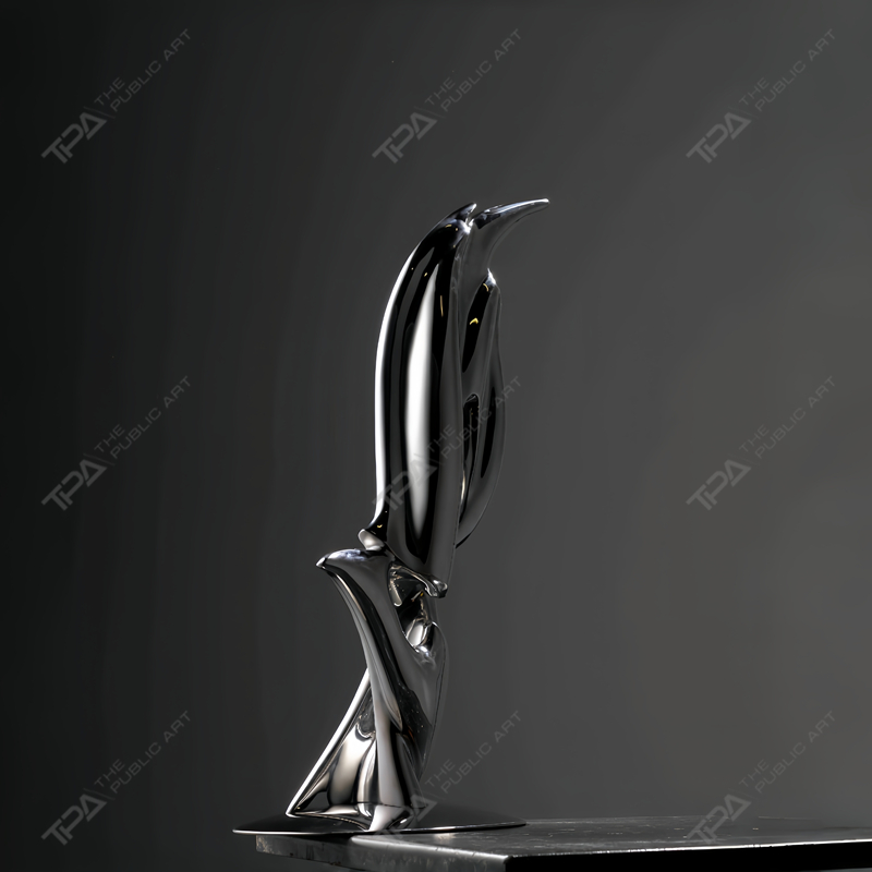 Sculpture en acier inoxydable commandée 