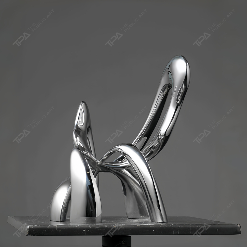 Sculpture en acier inoxydable Fleurs comme un rêve