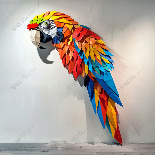 Perroquet de sculpture animale en origami