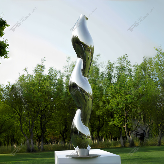 Grand chant de sculpture extérieure en acier inoxydable