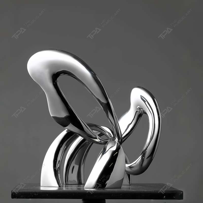 Sculpture en acier inoxydable Fleurs comme un rêve