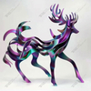 Cerf de sculpture animalière à lattes