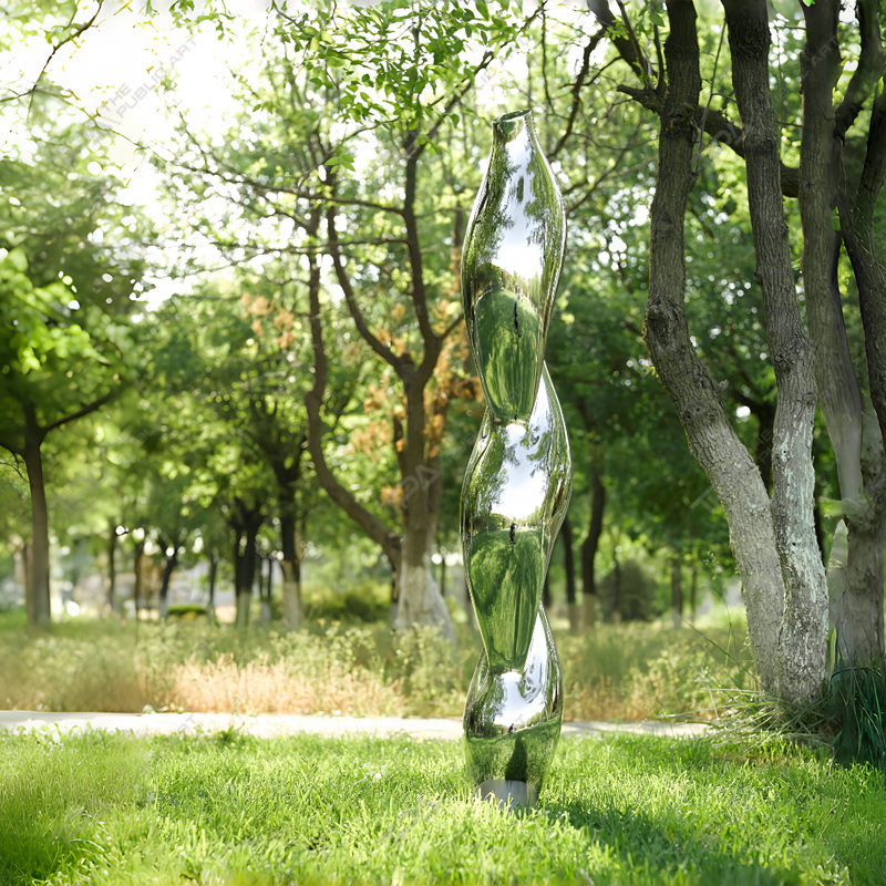 Grand chant de sculpture extérieure en acier inoxydable