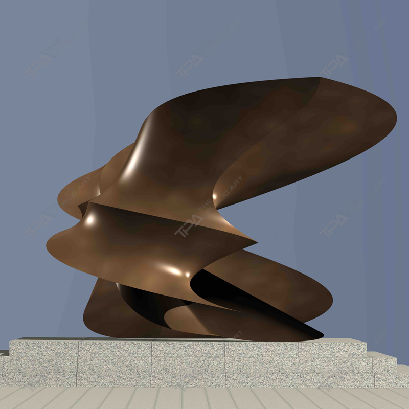Horizon de sculpture en cuivre pour collection