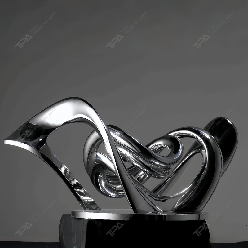 Rassemblement de sculptures en acier inoxydable